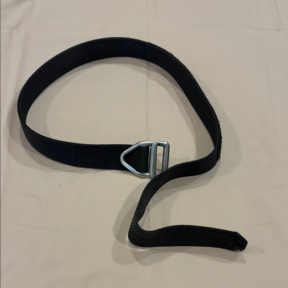 Black Bison Belt with Silver Buckle